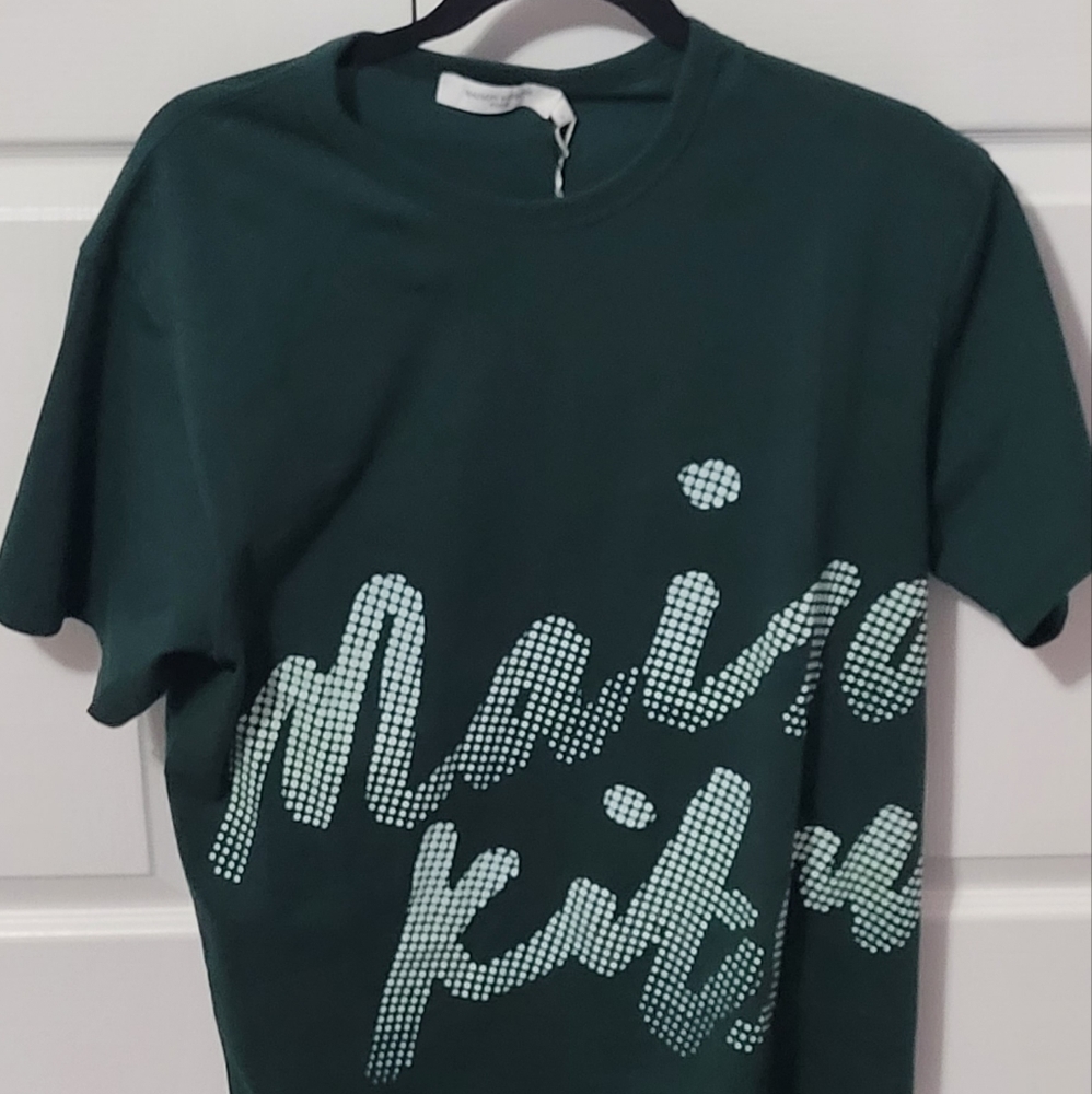 NWT Rare Maison Kitsume shirt Large Green